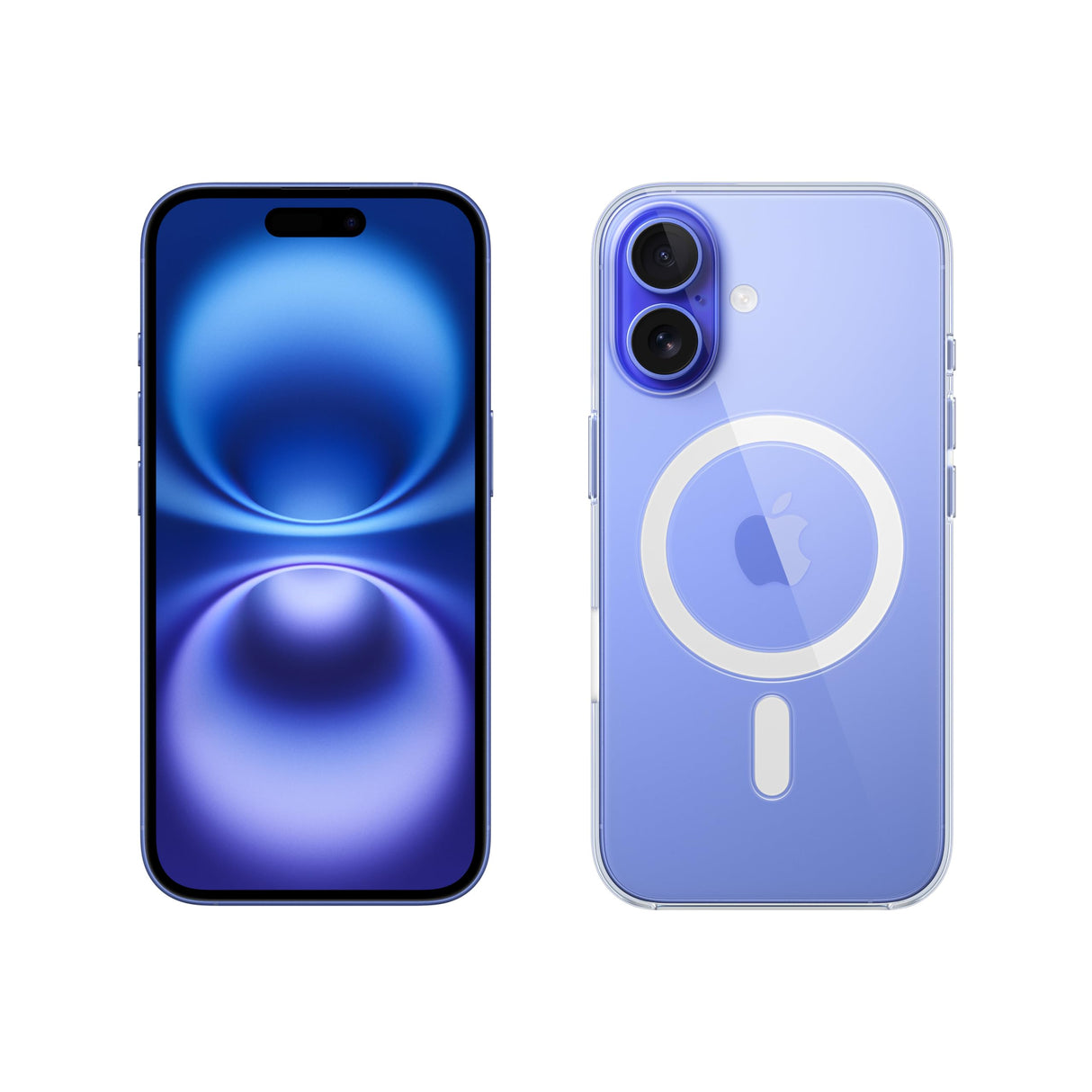 Apple iPhone 16 (512 GB) - Azul Ultramar + Funda Transparente con MagSafe