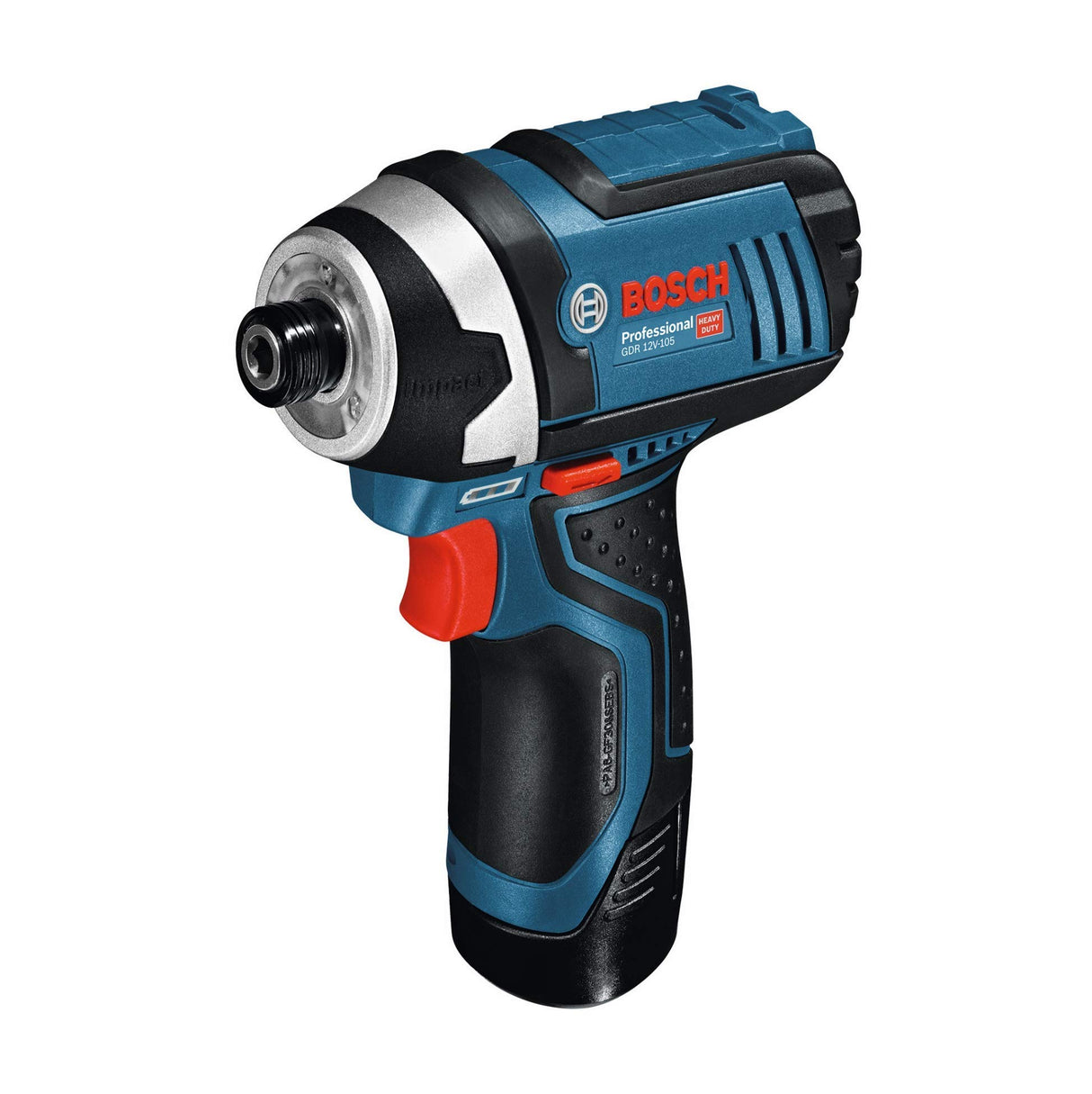 Bosch Professional GDR 12V-105 - Atornillador de impacto a batería (2 baterías x 2.0 Ah, 12V, 105 Nm, en L-BOXX)