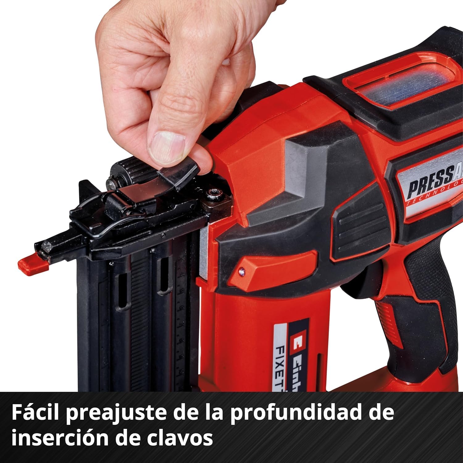 Einhell Profesional Clavadora con baterías FIXETTO 18/50 N Power X-Change (18V, 60 tiro/min, máx. 50 mm de longitud de clavo, tiro individual/en serie, incl. 500 clavos, sin batería)