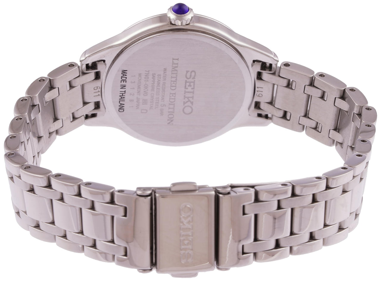Seiko Reloj Analógico para Mujeres de Cuarzo con Correa en Acero Inoxidable SRZ539P1