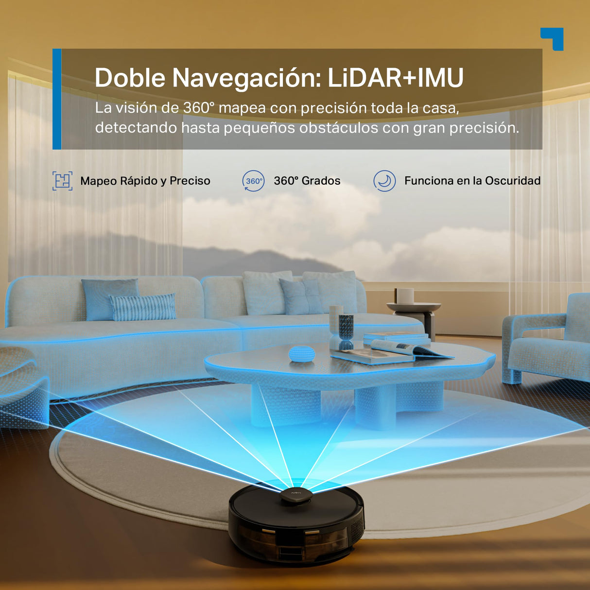 Tapo RV30 MAX Plus Robot Aspiradora, Potencia de succión Ultra de 5300 Pa con fregado, Base de Autovaciado automático de 3 l, navegación LiDAR+IMU Avanzada, Control por Voz y aplicación,Negro