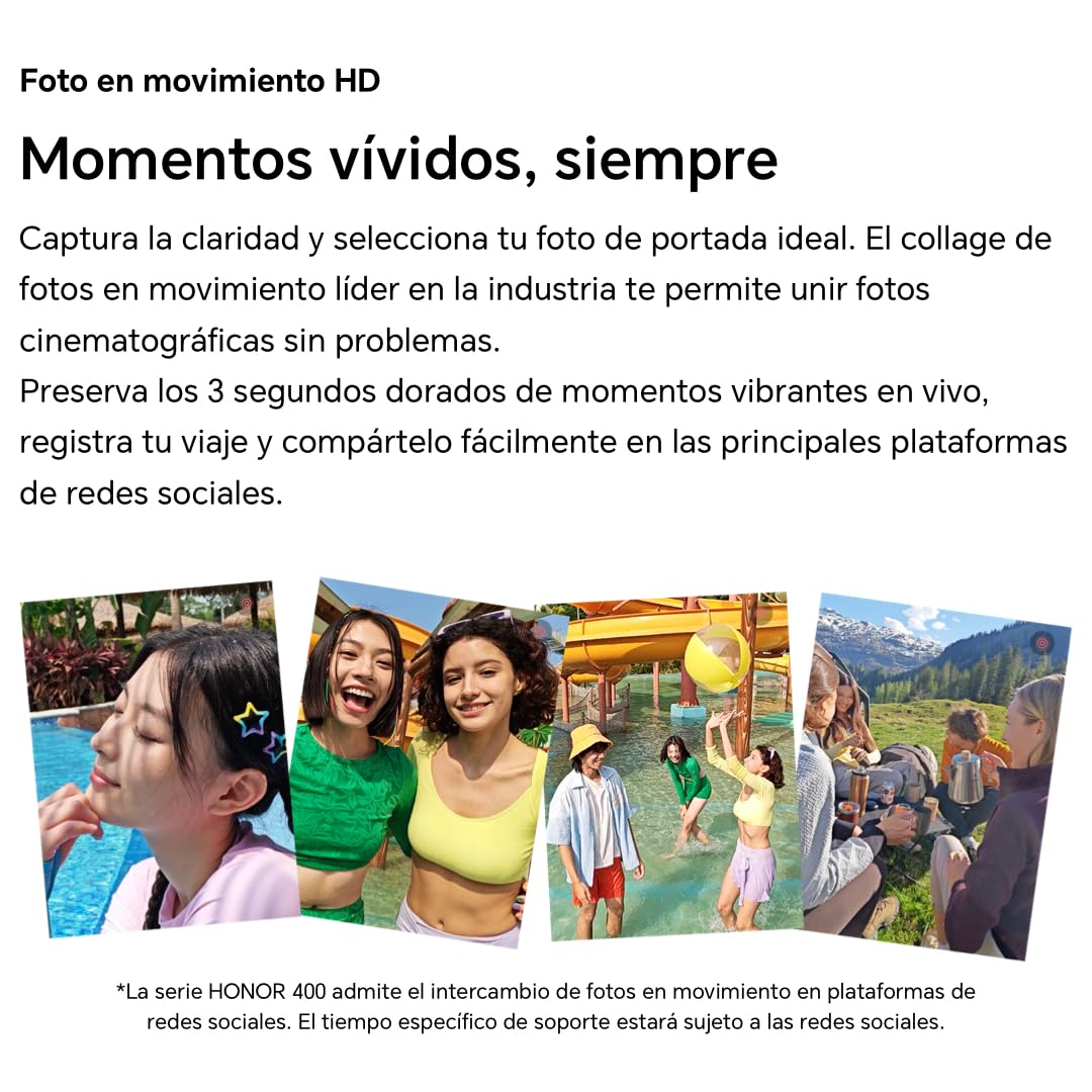 HONOR 400 5G-Smartphone 8GB+256GB, Cámara de 200MP con IA, Super Zoom con IA,6.55” y 120Hz y 5000 nits,Snapdragon 7 Gen 3,Android 15, Dual SIM, NFC, IP65,MagicOS 9.0-Desert Gold