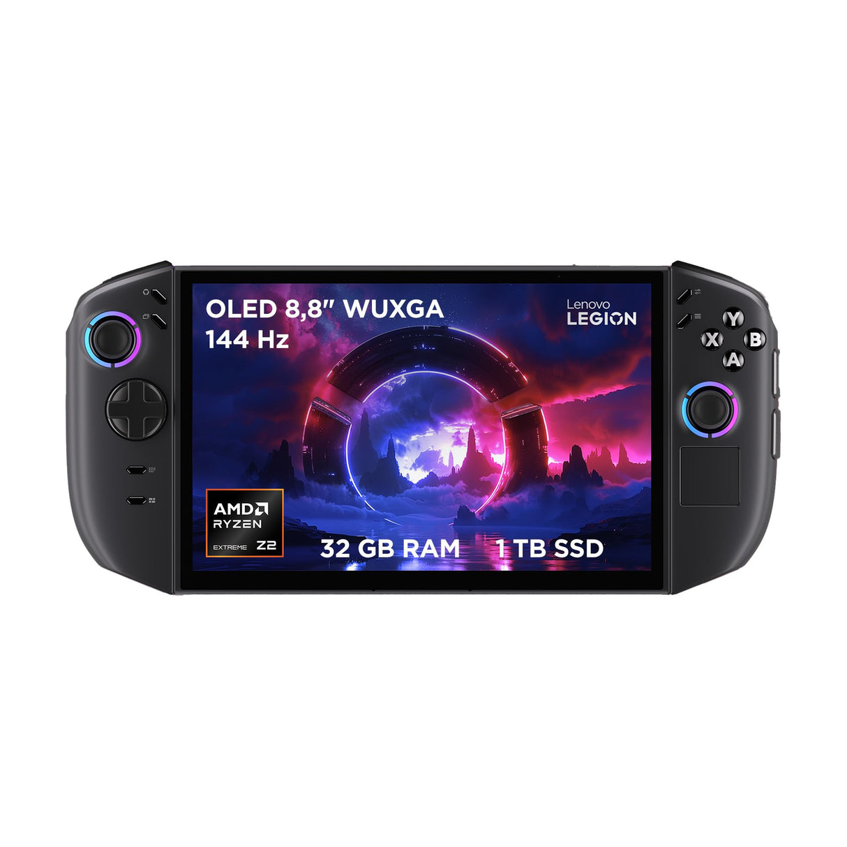 Lenovo Legion Go 2 - Consola Portátil Gaming 8.8" OLED (AMD Ryzen Z2 Extreme, AMD Radeon 890M Graphics, 144 Hz, 32 GB RAM, 1 TB SSD, Wi-Fi 6E, Bluetooth 5.3, Windows 11) - Negro
