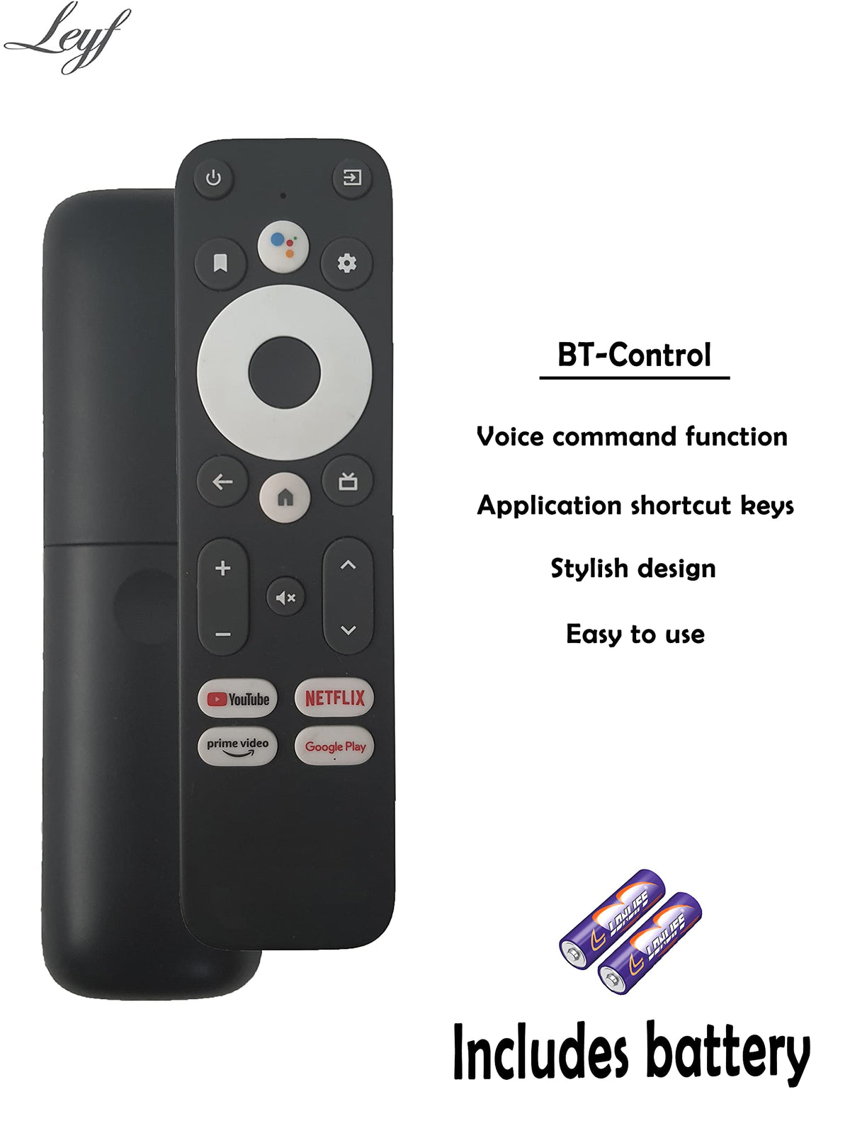 LEYF 4K Android TV Box Original Licensed by Google LLC and Netflix, Disney, Prime Video WiFi, Type-C, HDMI 2.1, USB 3.0, Ethernet, MicroSD/Smart TV, Chromecast, Youtube