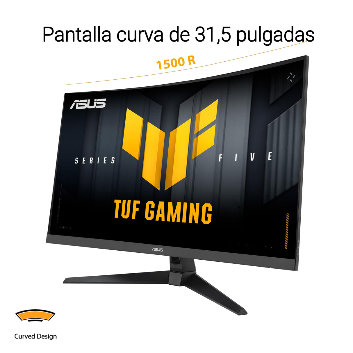 ASUS TUF Gaming VG32VQM5B - Monitor de 31,5", Full HD, Curvo, 250 Hz (OC), ELMB Sync, FreeSync Premium, Tiempo de Respuesta de 0,5 ms, 120% sRGB, DisplayWidget Center