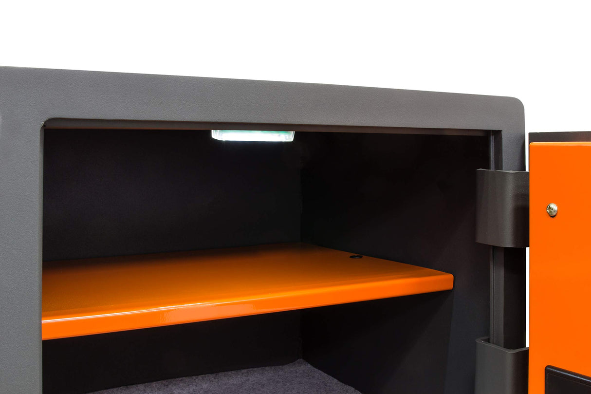 ARREGUI Plus C Electrónica 181140 Caja fuerte de empotrar, 10+3 mm de espesor, apertura electrónica, con fondo regulable, 27x38,5x20 a 30 cm, 11 a 19 L