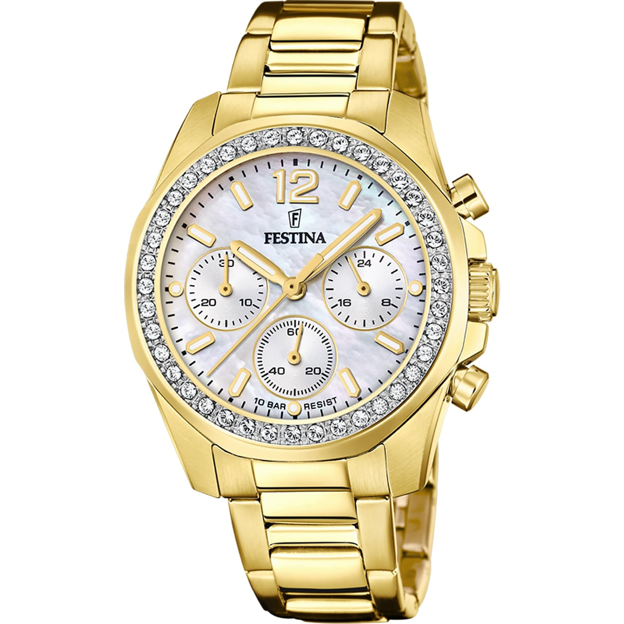 Festina Reloj Mujer F20609/1 Boyfriend Collection Caja de Acero Inoxidable 316l Dorado Correa de Acero Inoxidable 316l Dorado