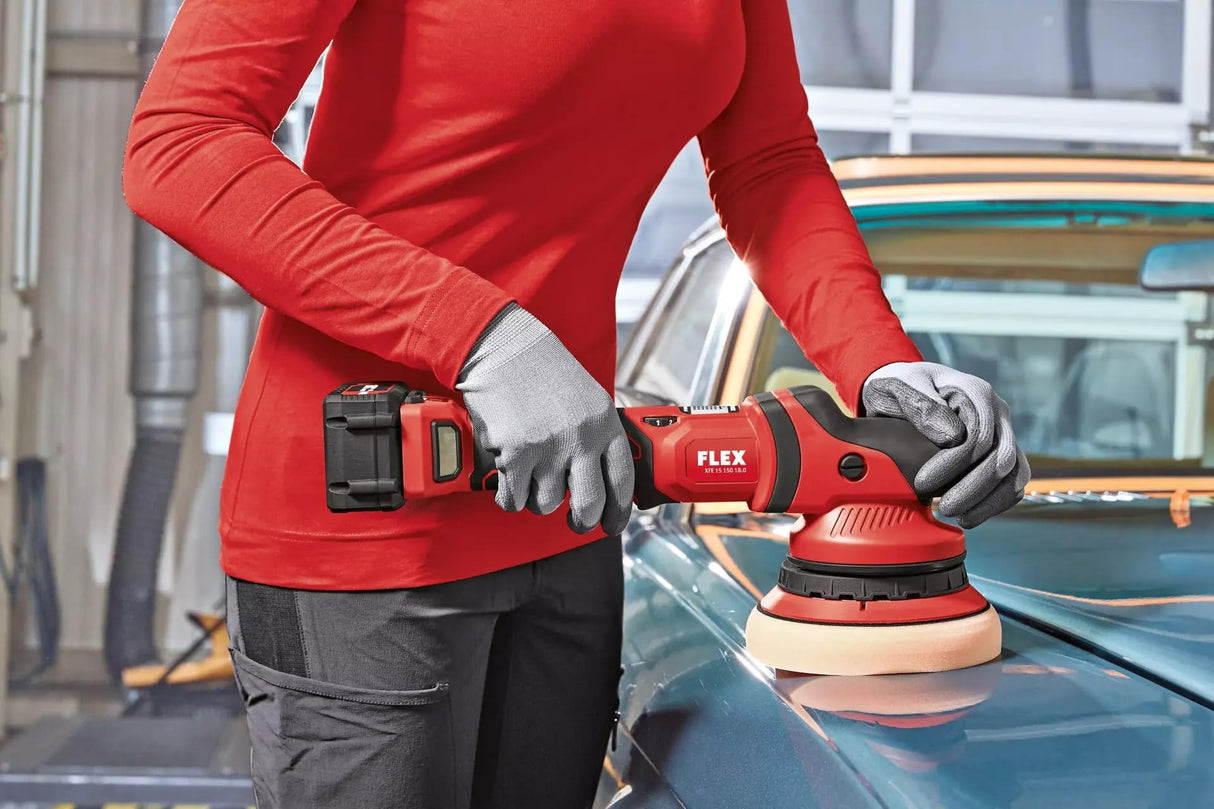 Flex 15 150 18.0-EC Pulidor orbital inalámbrico 18 V unidad desnuda XFE1518N rojo