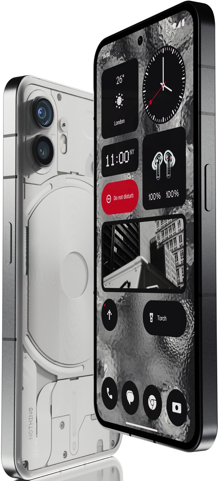 Nothing Phone (2): 512GB+12GB RAM, Glyph Interface, Nothing OS 2.0, cámara doble 50MP, OIS, pantalla LTPO OLED 6,7”, batería 4700 mAh, resistente al agua IP54, Android Móvil libre, Gris oscuro