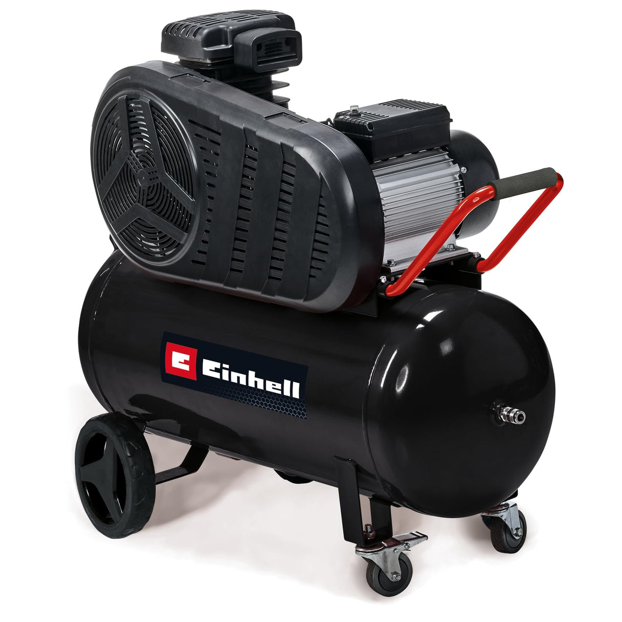 Einhell Compresor TE-AC 430/50/10 (3000 W, máx. 10 bar, depósito 50 L, potencia de aspiración 430 l/min, velocidad de motor 2850 rpm, reductor de presión, manómetro, acoplamiento rápido)