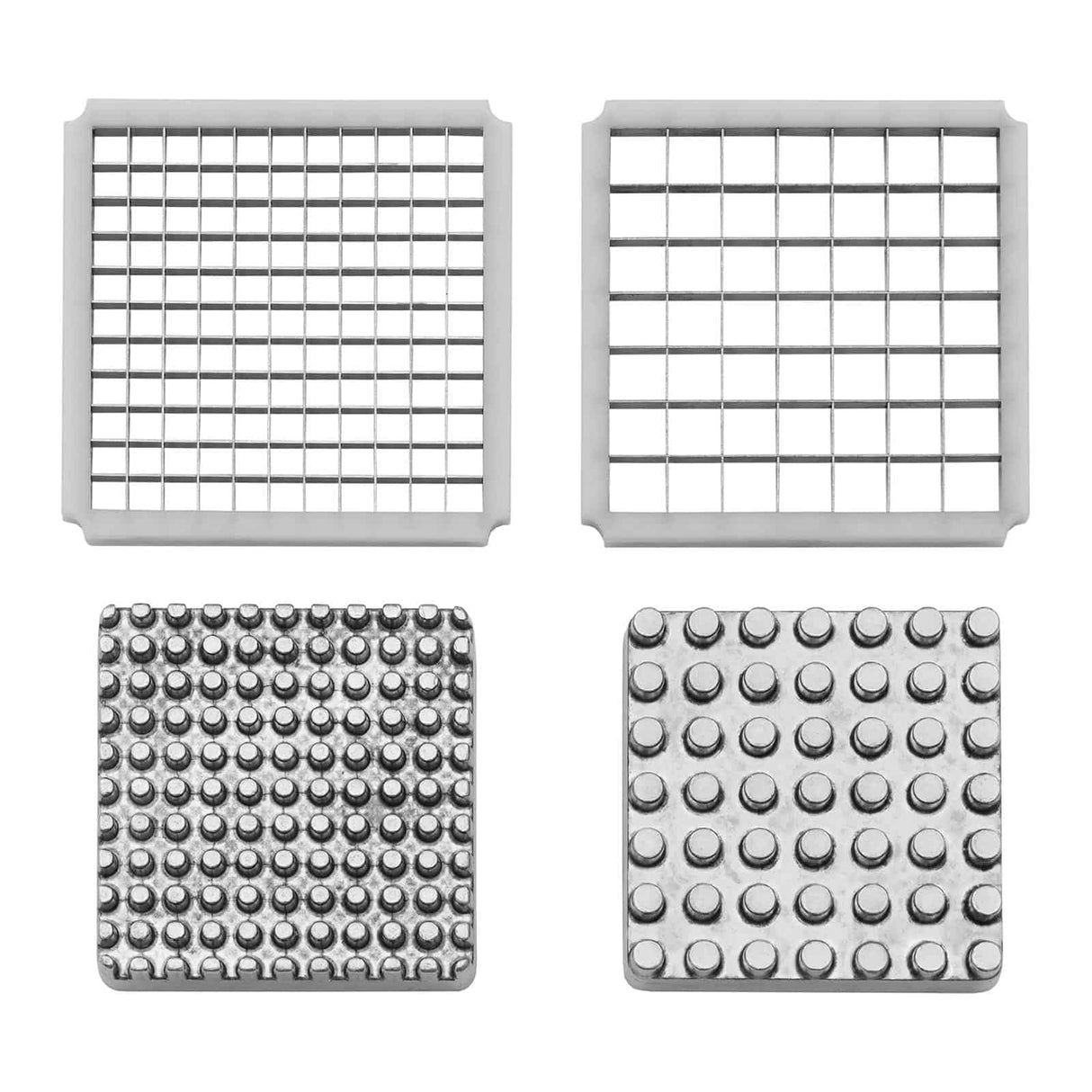 Royal Catering RCKS-3 - Cortador de patatas y verduras (incluye 3 cuchillas 8 x 8/10 x 10/12 x 12, manual, montaje en mesa y pared, acero inoxidable y aluminio, estable)