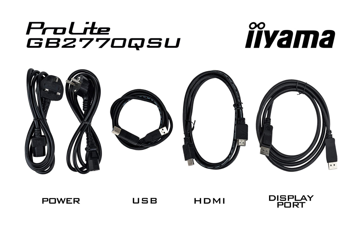 iiyama G-Master GB2770QSU-B6 27" Fast IPS QHD 180Hz 0 2ms USB-A Altavoces Altura Ajustable