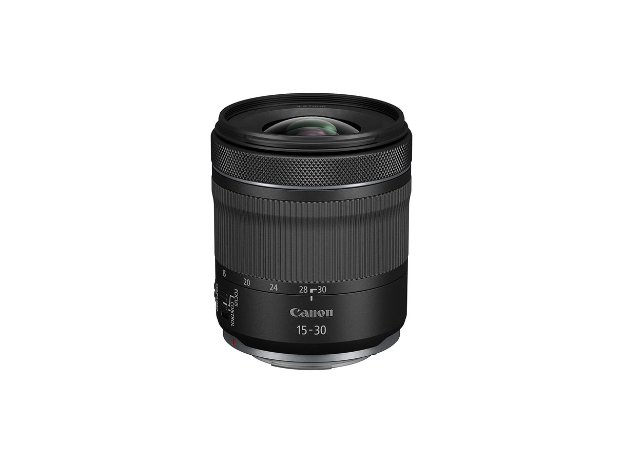 Canon Objetivo RF 15-30mm F4.5-6.3 IS STM, Lente Zoom Ultra Gran Angular Serie L, para Viajes y Arquitectura, Ligero, Motor STM, Estabilizador óptico 5,5 Pasos, Compatible con Sistema EOS R, Negro