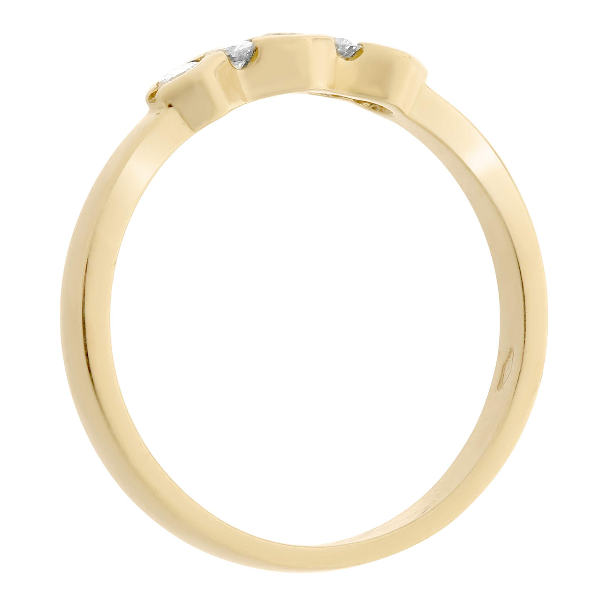 Orphelia Mujer 18 k (750) oro amarillo redondo blanco diamante
