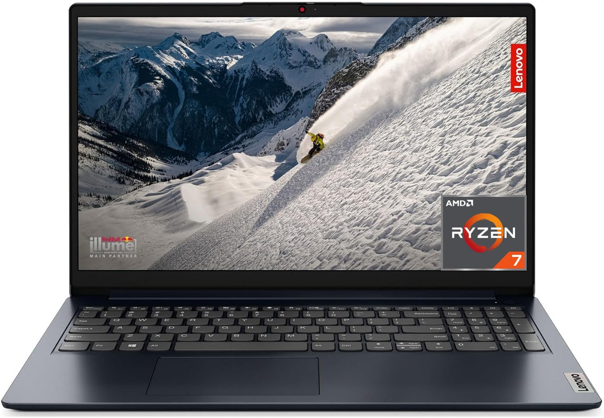 Lenovo IdeaPad 1 Gen 7 - Ordenador Portátil 15.6" FullHD (AMD Ryzen 7 5700U, 16GB RAM, 512GB SSD, AMD Radeon Graphics, Windows 11 Home) Azul - Teclado QWERTY Español