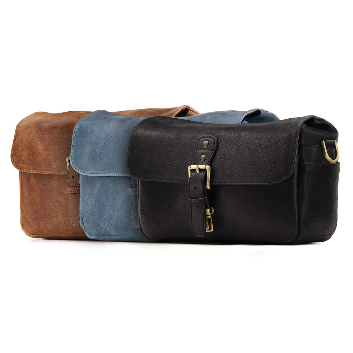 MegaGear Torres Mini Bolsa de mensajería de la cámara de Cuero Genuina para cámaras sin Espejo, instantáneas y DSLR - Maroon - Negro