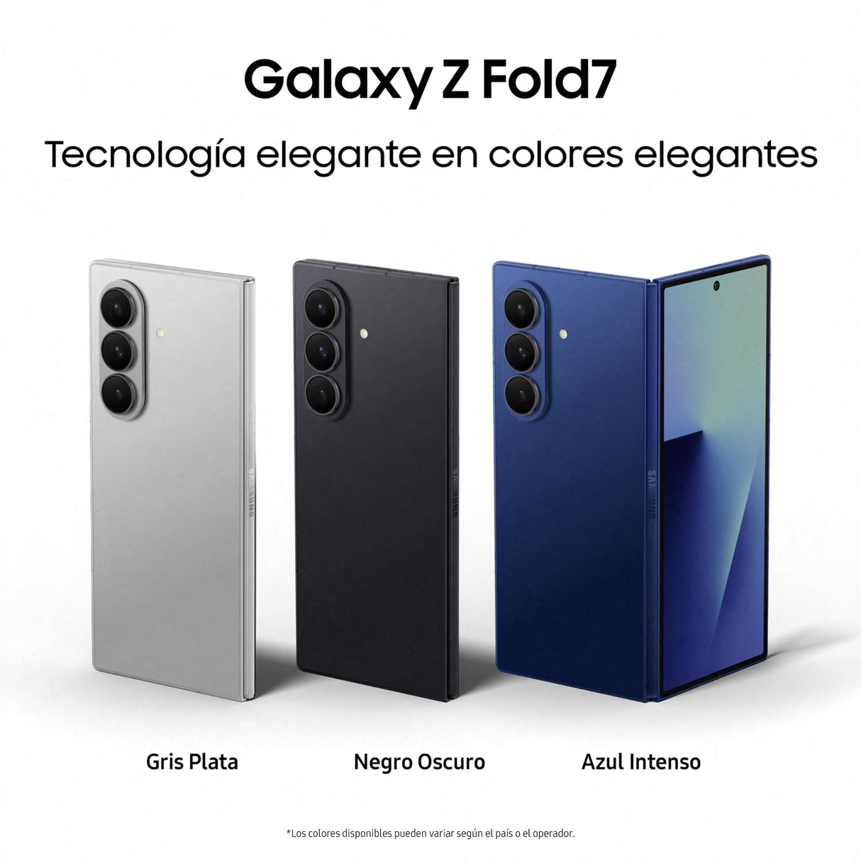 Samsung Galaxy Z Fold7 1TB - Galaxy AI, Ligero y Plegable, Pantalla Grande, Cámara 200MP, Memoria 12GB, Azul Intenso, Garantía del Fabricante 3 Años + 1 año Extra (Versión Española)