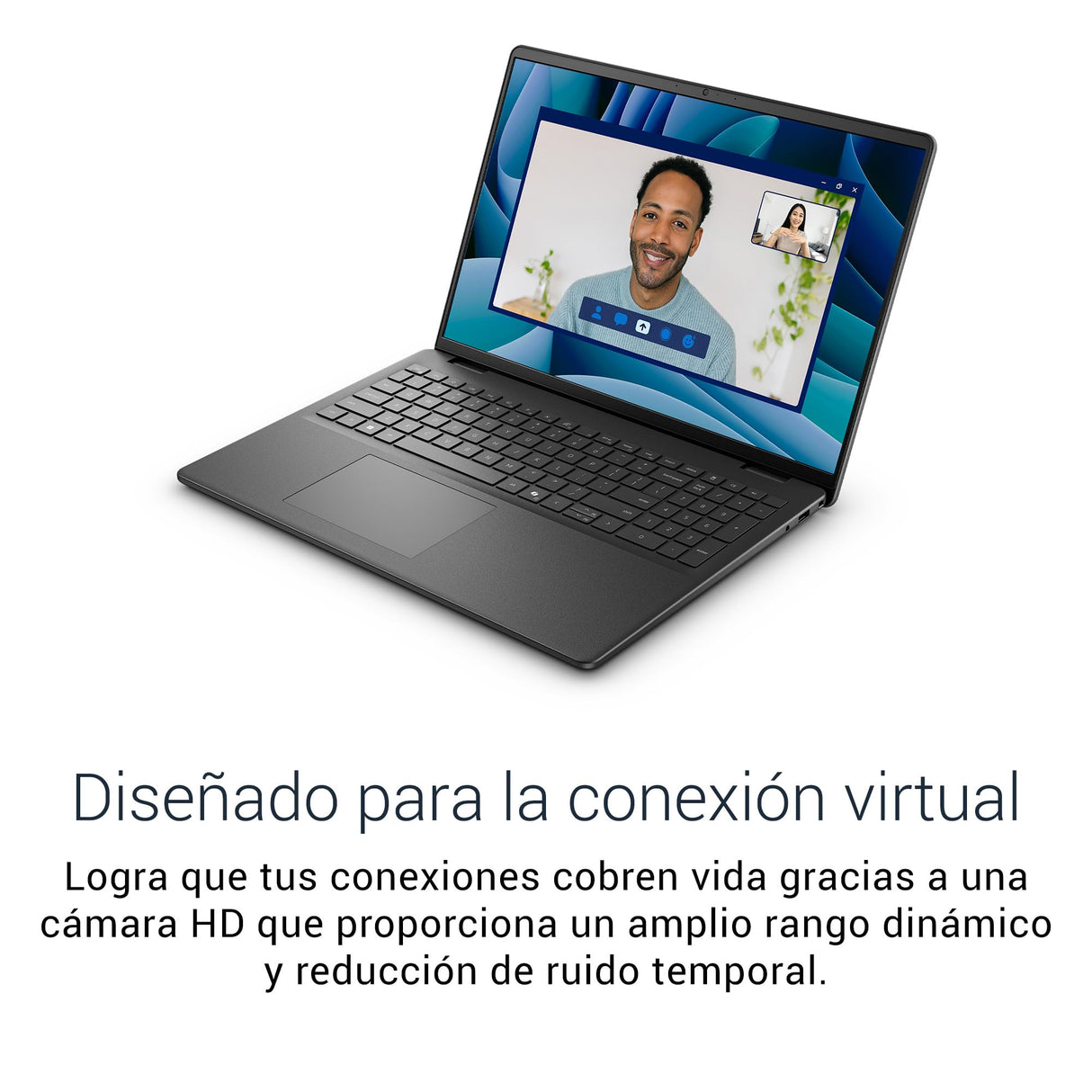 DELL 16 Ordenador Portátil DC16250 – 16" 2K (1920x1200), Intel Core 7 150U, Gráficos Intel UHD, 16GB RAM DDR5, 1TB SSD, Windows 11 Home, Lector de Huellas, Teclado QWERTY Español – Negro Carbón