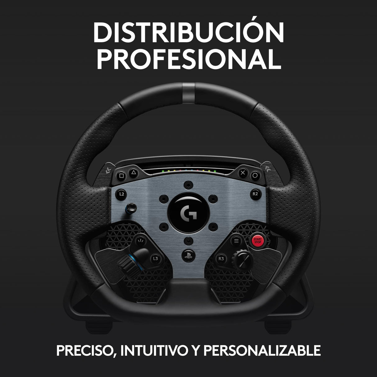 Logitech G PRO Racing Wheel - Volante para PC, PS4 y PS5, fuerza de 11 N⋅m, accionamiento directo, Feedback ultrarrealista, palancas de cambio magnéticas, doble embrague, distribución de botones PRO