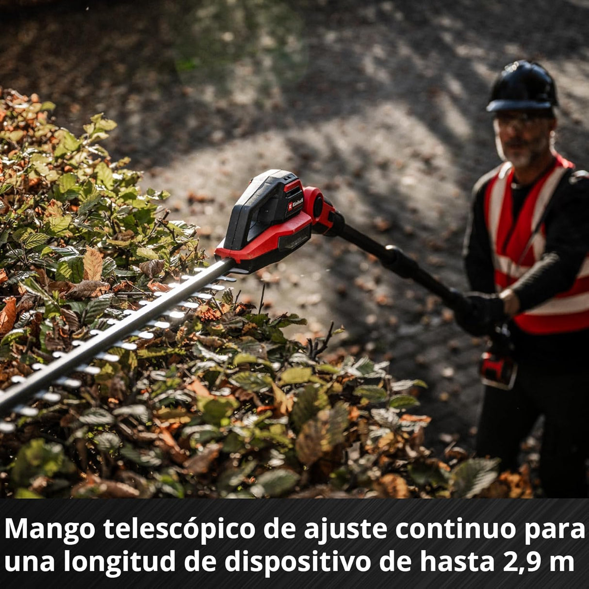 Einhell Professional Cortasetos telescópico con batería GP-HH 18/50 Li T BL-Solo Power X-Change (18V, longitud de corte 50 cm, distancia entre dientes 25 m, Brushless, 8 veces inclinable, sin batería)