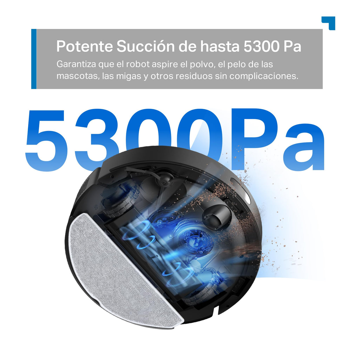 Tapo RV30 MAX Plus Robot Aspiradora, Potencia de succión Ultra de 5300 Pa con fregado, Base de Autovaciado automático de 3 l, navegación LiDAR+IMU Avanzada, Control por Voz y aplicación,Negro