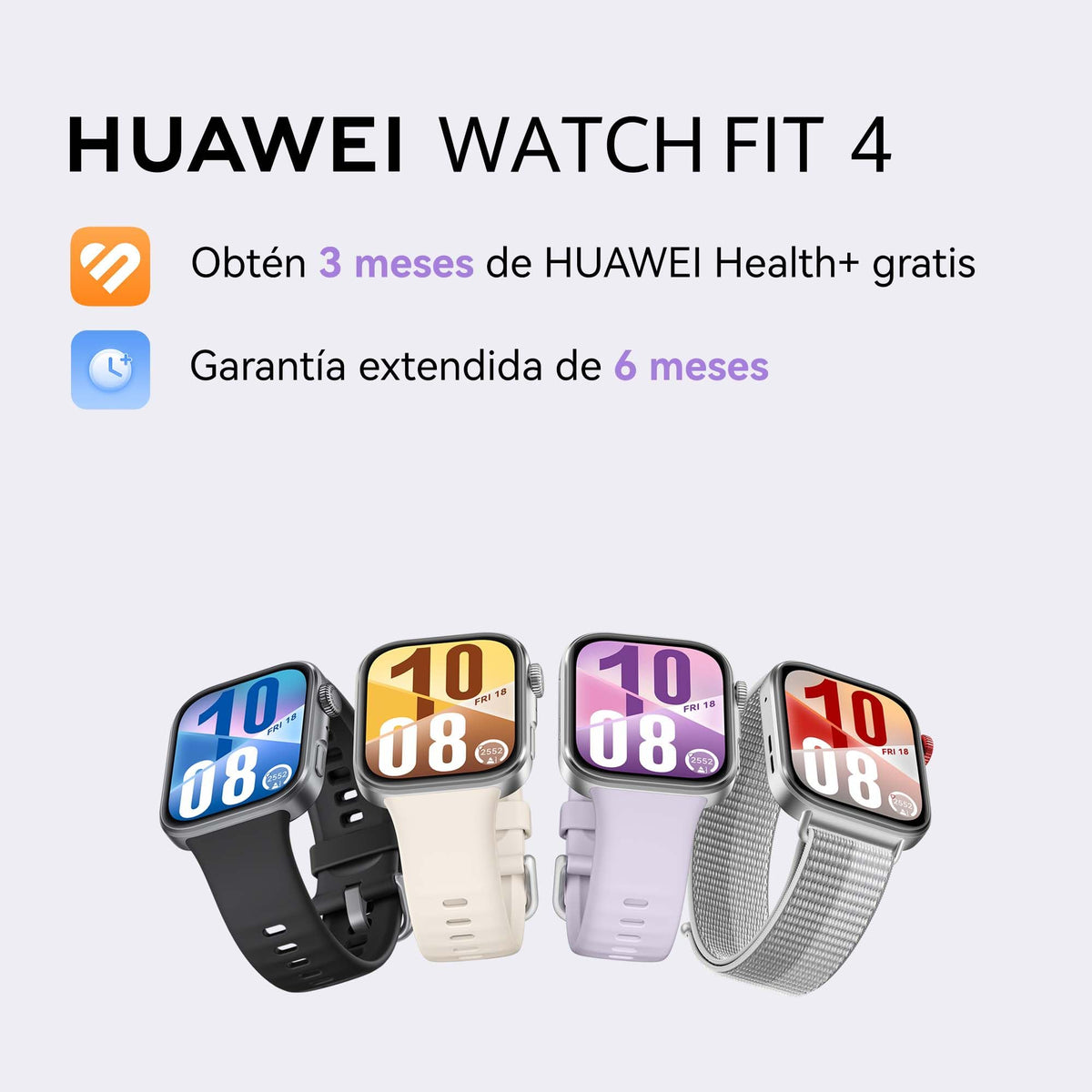 HUAWEI Watch FIT 4 Smartwatch, Brillo máximo de 2.000 nits, Pago por NFC, Barómetro, Dual –Band GPS, Carga Inalámbrica, Ultrafino, Monitor de Actividad Física
