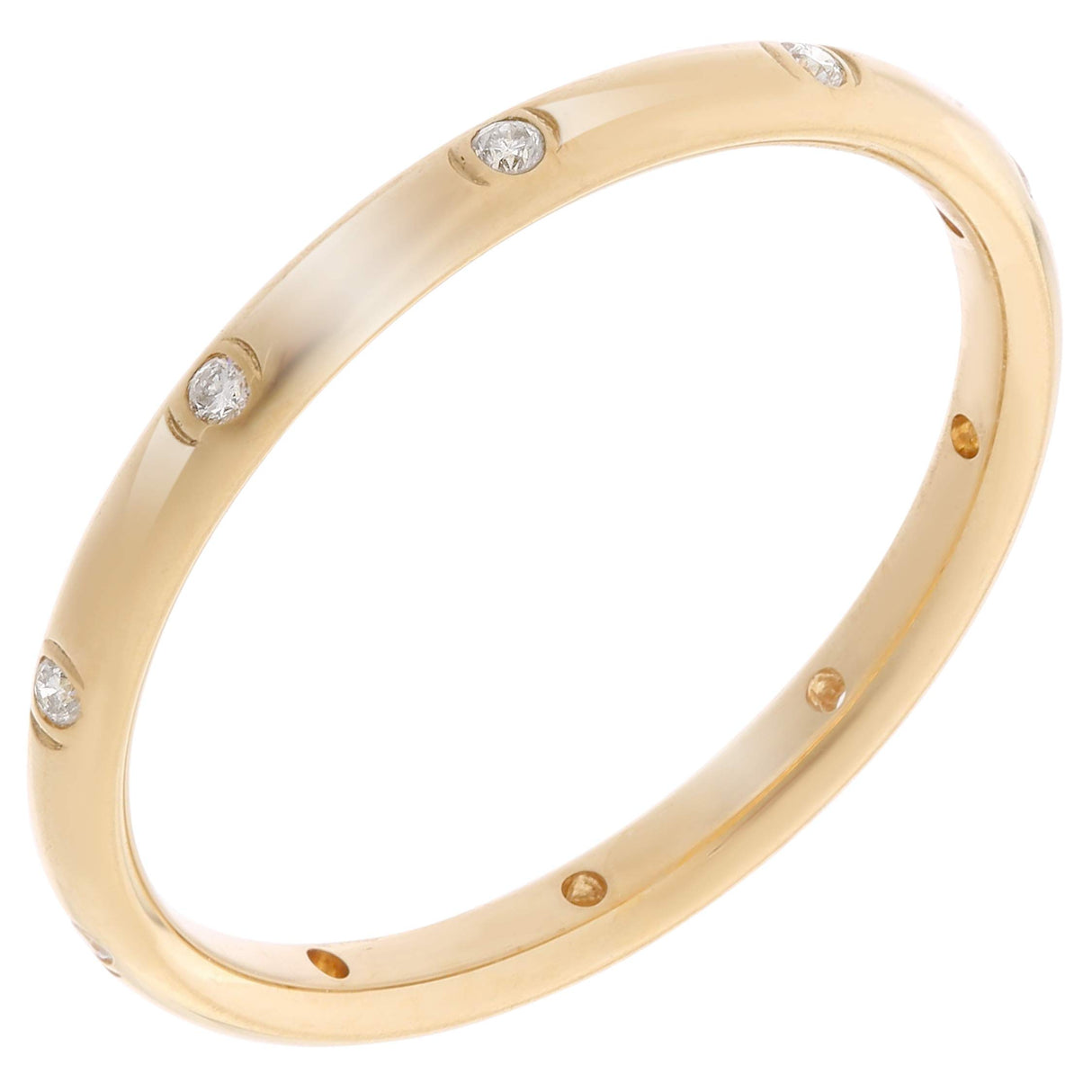 Orphelia Mujer 18 k (750) oro amarillo redondo blanco diamante