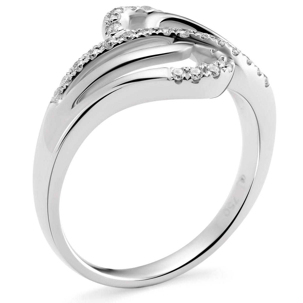Orphelia Mujer 18 k (750) oro blanco redondo blanco diamante