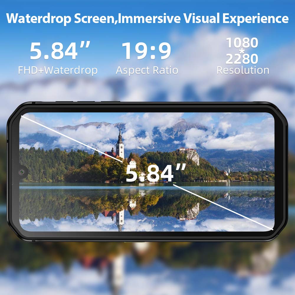 Blackview Móvil Resistente, BV9900E Android 10 Impermeable Smartphone,Helio P90 Octa-Core,6GB+128GB,128GB SD, 48MP+16MP,IP68/IP69,NFC/Face ID/GPS