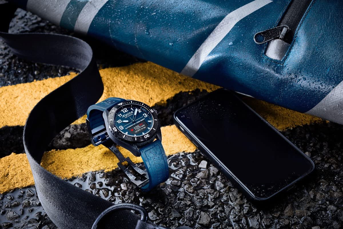 ALPINA Reloj Análogico-Digital para Hombres de Cuarzo con Correa en Caucho AL-284LNN5AQ6
