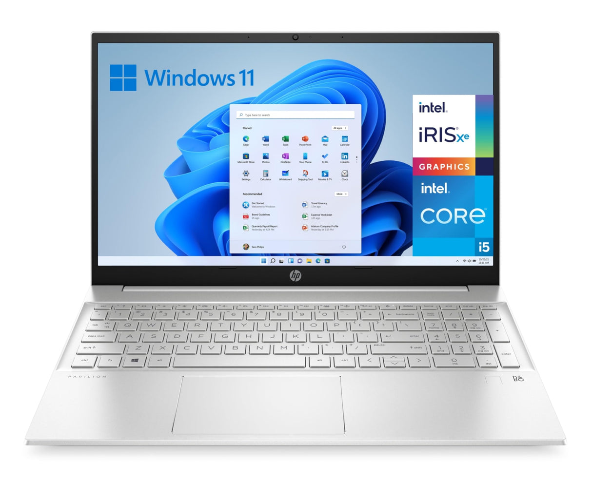 HP Pavilon 15-eg3004ns - Ordenador portátil de 15.6" Full HD (Intel Core i5-1335U, 16GB RAM, 512GB SSD, Intel Iris Xe Graphics, Windows 11 Home) Silver - Teclado QWERTY Español