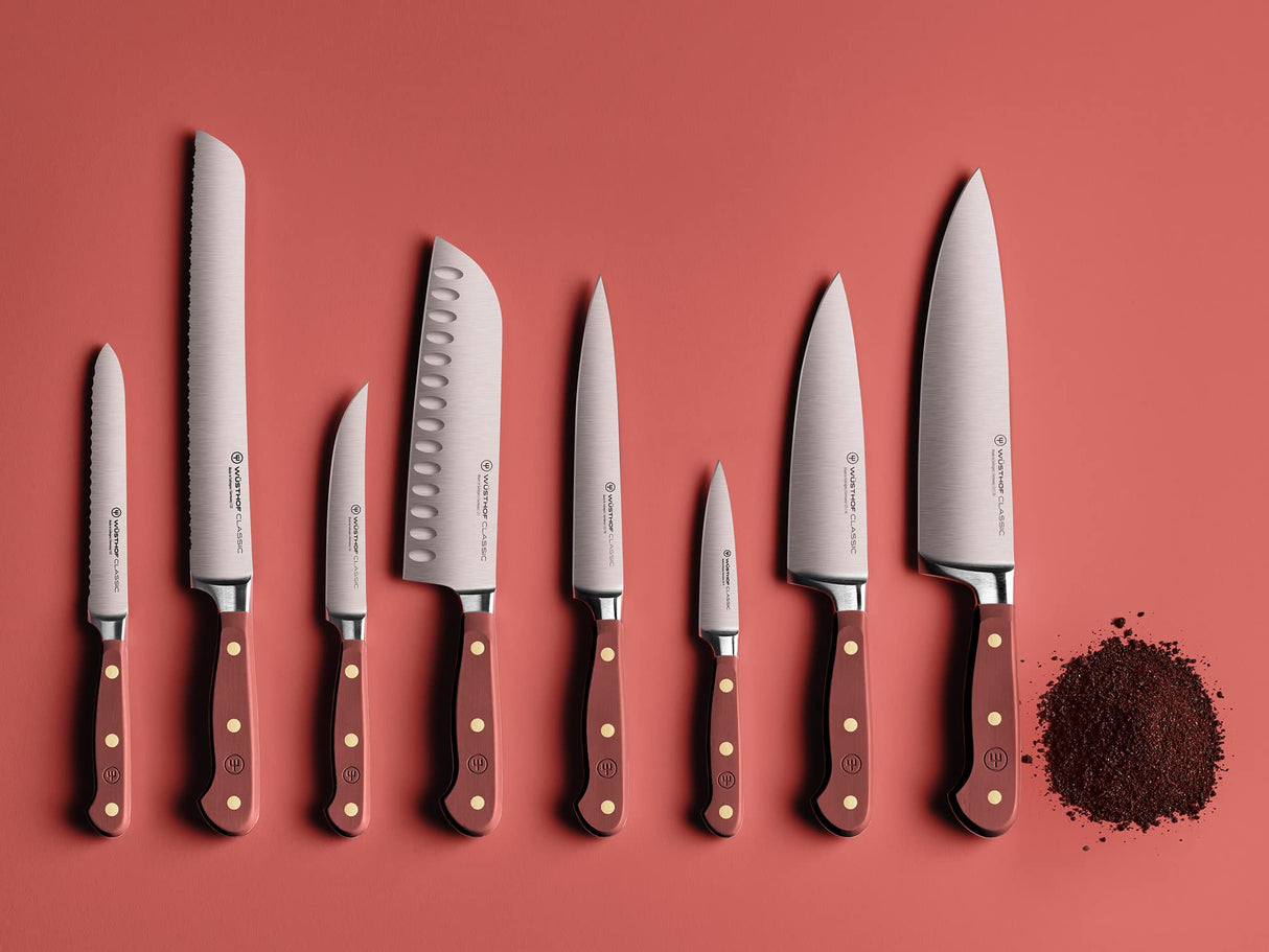 WÜSTHOF Classic bloque para cuchillos con 7 cuchillos, Tasty Sumac (rojo oscuro)
