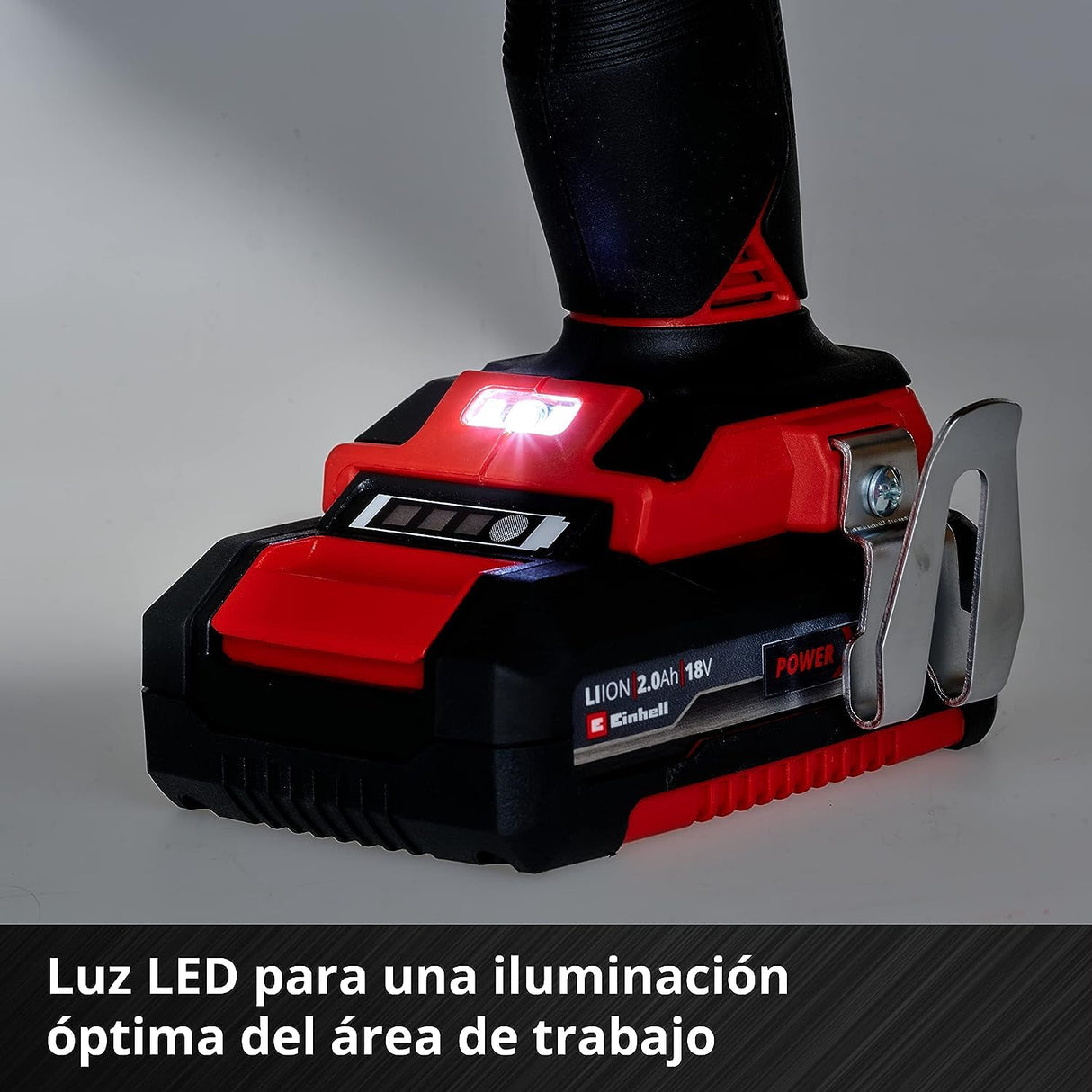 Einhell Taladro/destornillador con batería TE-CD 18/50 Li BL Power X-Change (iones de litio, 18V, máx 50 Nm, portabrocas 13 mm, sistema electrónico velocidad, incl. 2 baterías 2,0 Ah y cargador)