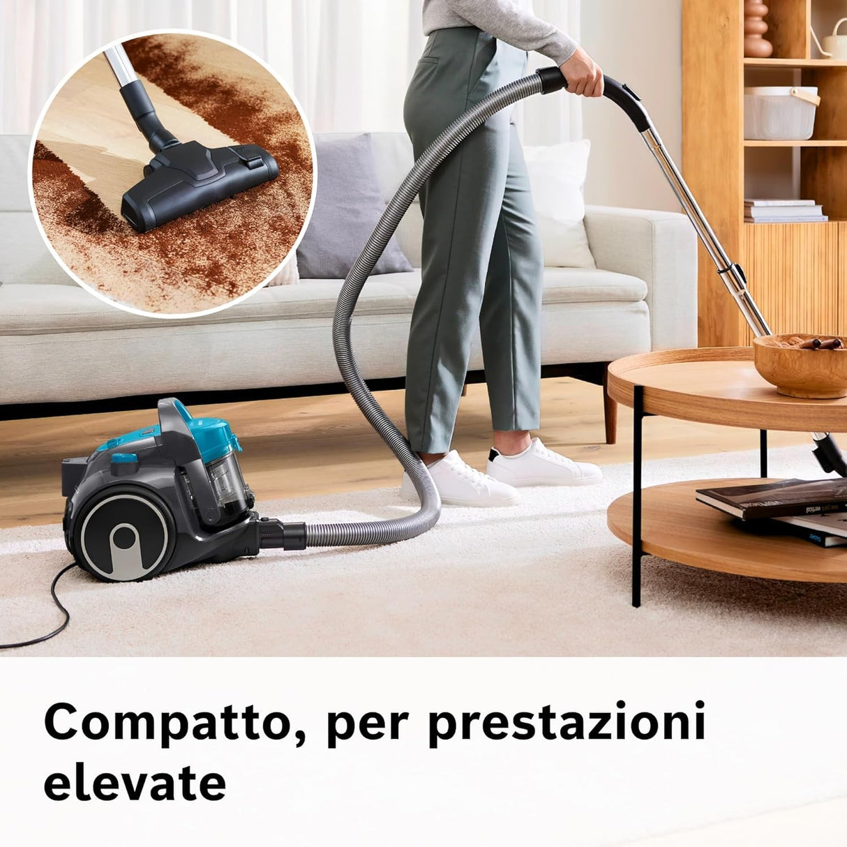 Bosch BGS05X240 GS05 Cleann'n Aspirador sin Bolsa, 700 W, 78 Decibeles, Turquesa