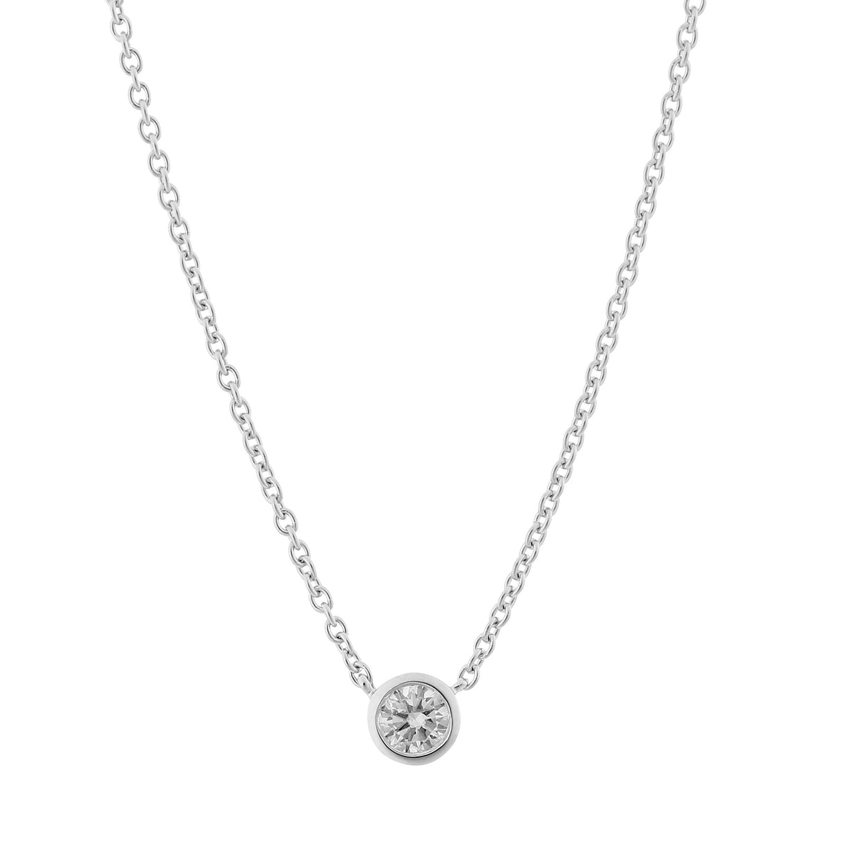 Orphelia Collar con colgante Mujer oro blanco - KD-2033