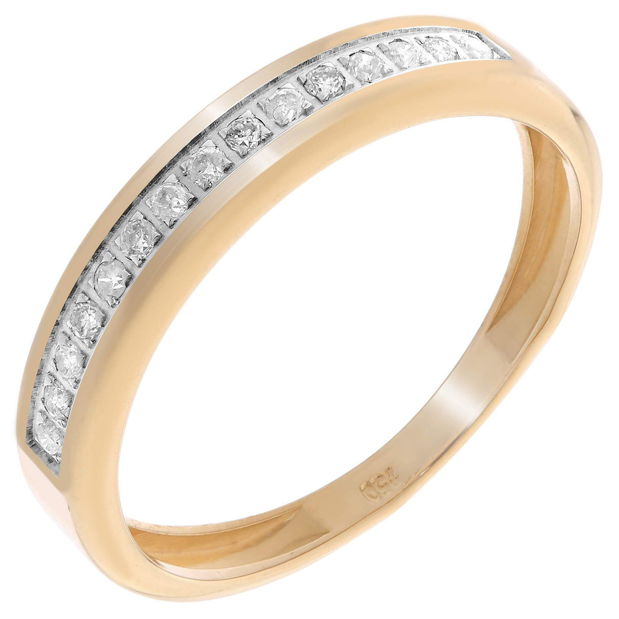Orphelia Mujer 18 k (750) oro amarillo redondo blanco diamante