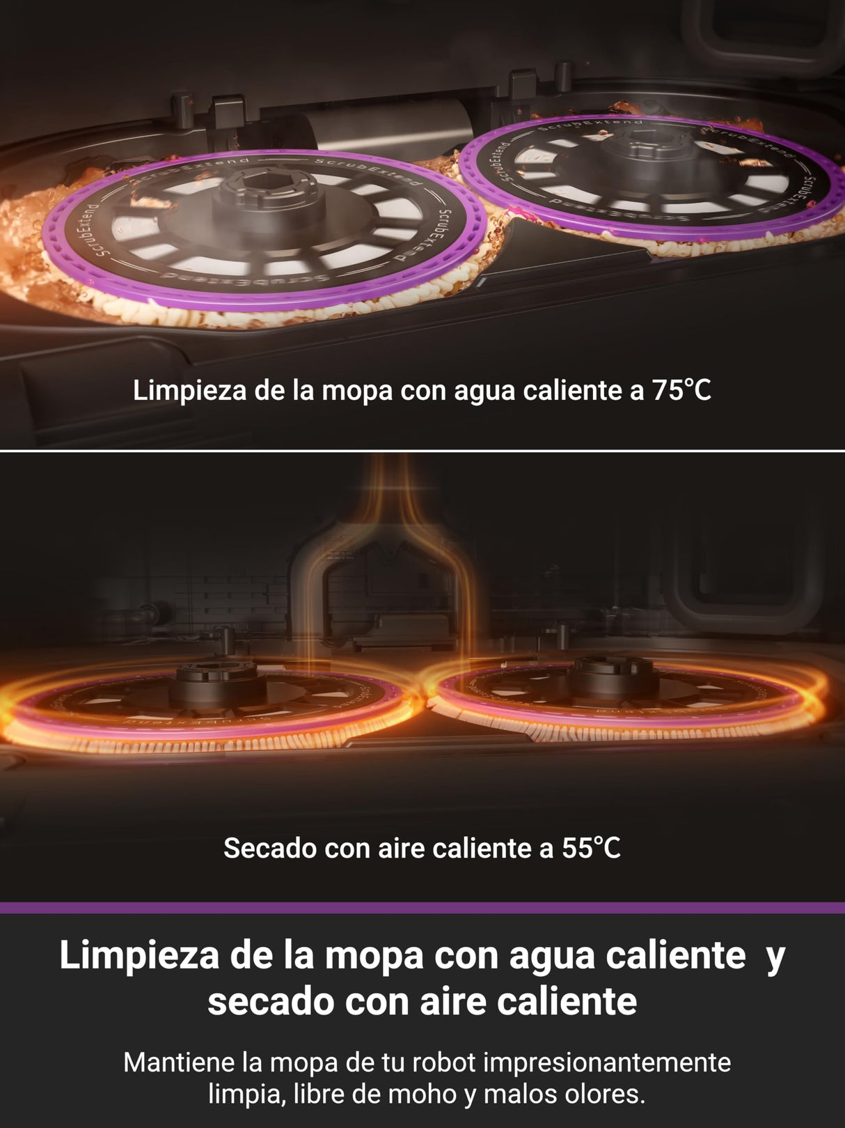 Eureka J15 Pro Ultra Robot Aspirador, 16200Pa Robot Aspirador y fregasuelos, Anti-enredos de Pelo, 75℃ Lavado con mopa de Agua Caliente, mapeo impulsado por AI, Limpieza de Bordes, Autolimpieza