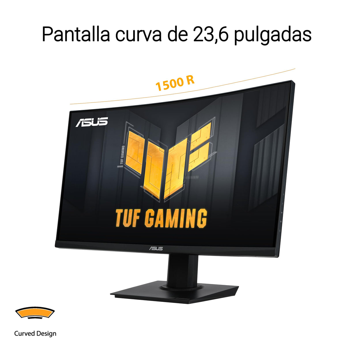 ASUS TUF Gaming VG24VQER - Monitor Gaming de 24 Pulgadas, Full HD, Curvo, 180 Hz, ELMB Sync, FreeSync, 1 ms MPRT, DisplayWidget Center