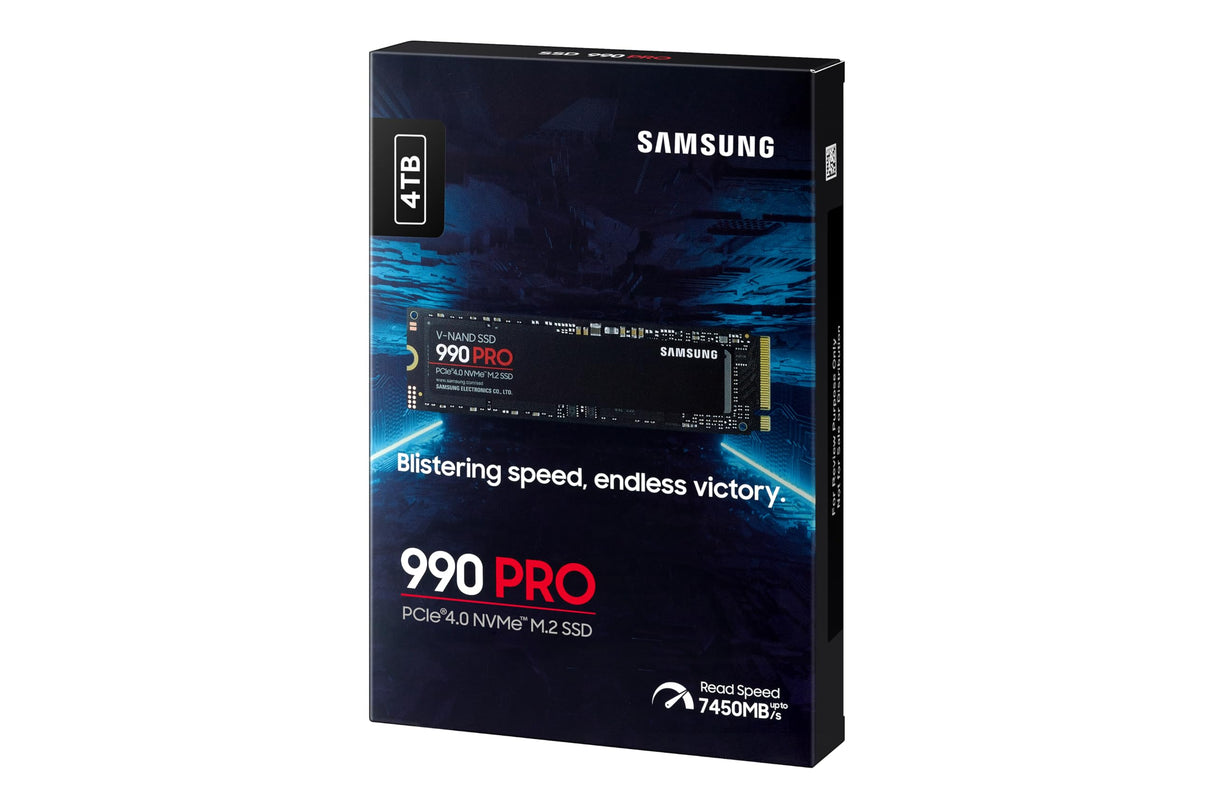 Samsung 990 PRO 4TB hasta 7.450MB/s PCIe 4.0 NVMe M.2 (2280) SSD interno (MZ-V9P4T0BW)