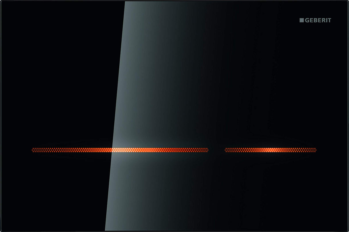 Geberit - Pulsador Geberit Sigma80, Para Doble Volumen De Descarga: Vidrio Negro (242.618.SG.1)