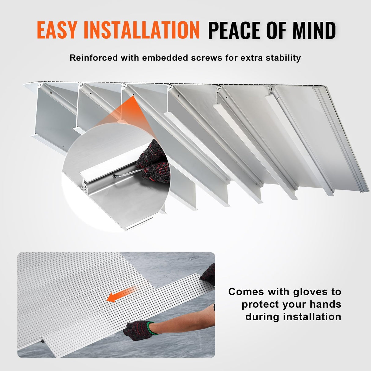 VEVOR Rampa de Umbral Altura de 12,7cm, Rampa de Aluminio para Bordillos Entrada, Capacidad de Carga de 362,8kg, Rampa Modular Ajustable de Aluminio para Sillas de Ruedas, Scooters, Sillas Eléctricas