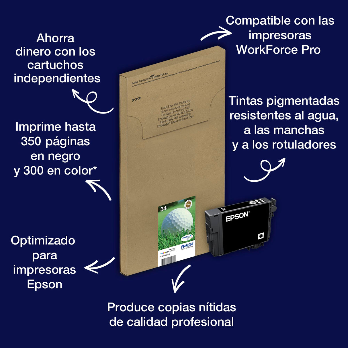 Epson C13T34714010 - Cartucho de Tinta, Negro, XL, 1 Unidad