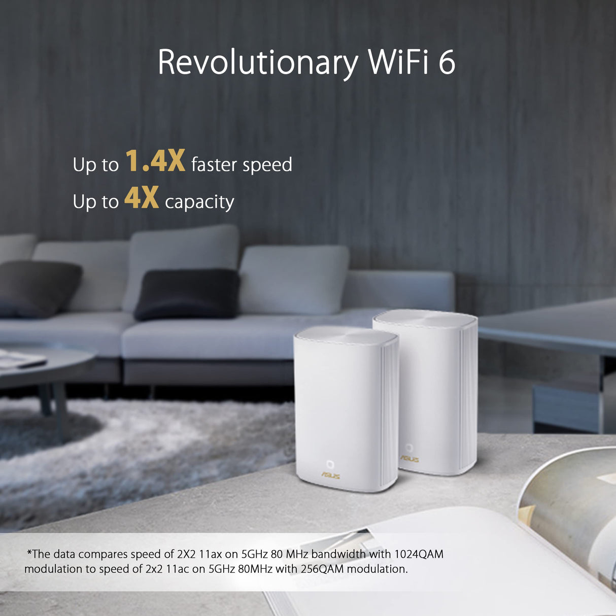 ASUS ZenWiFi XP4 Whole Home Mesh WiFi 6 System (2 Pack Blanco): Cobertura hasta de 410m2, configuración sencilla, seguridad de Red Gratuita de por vida y controles parentales