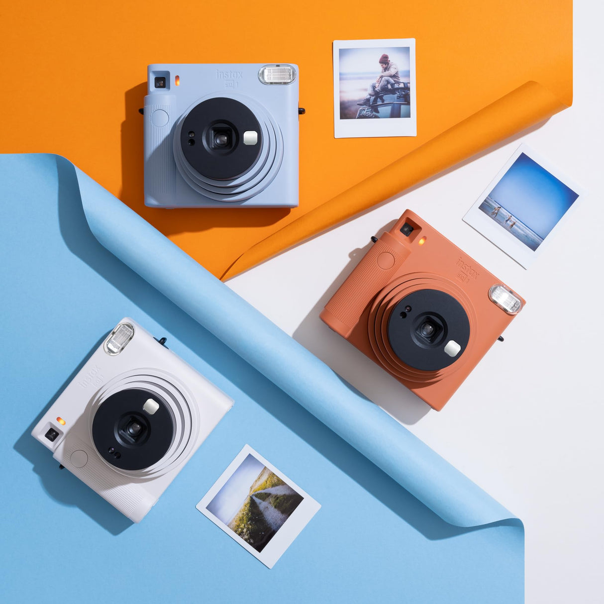 instax SQ1 Square Cámara instantánea automática, tamaño de Foto Cuadrado. Glacier Blue