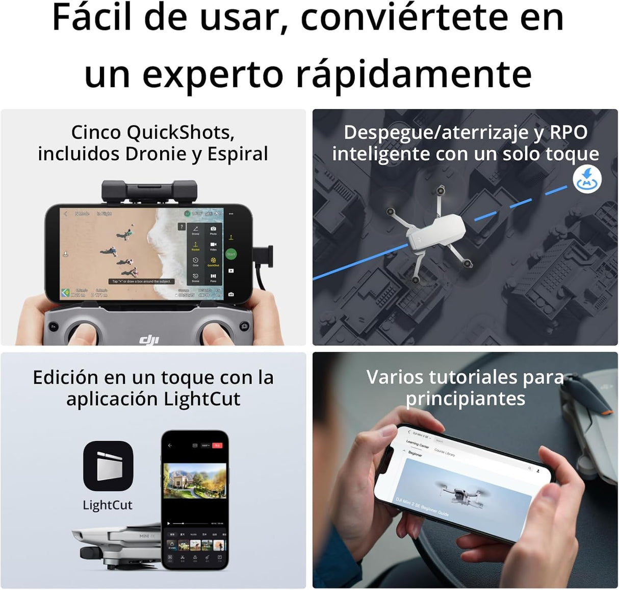 DJI Mini 4K Fly More Combo Bundle, Dron Con Cámara 4K UHD, Menos de 249 g, Estabilización Cardán de 3 ejes, Transmisión de Vídeo de 10 km, Retorno Automático, 3 Baterías Para 93 min de Vuelo, C0,
