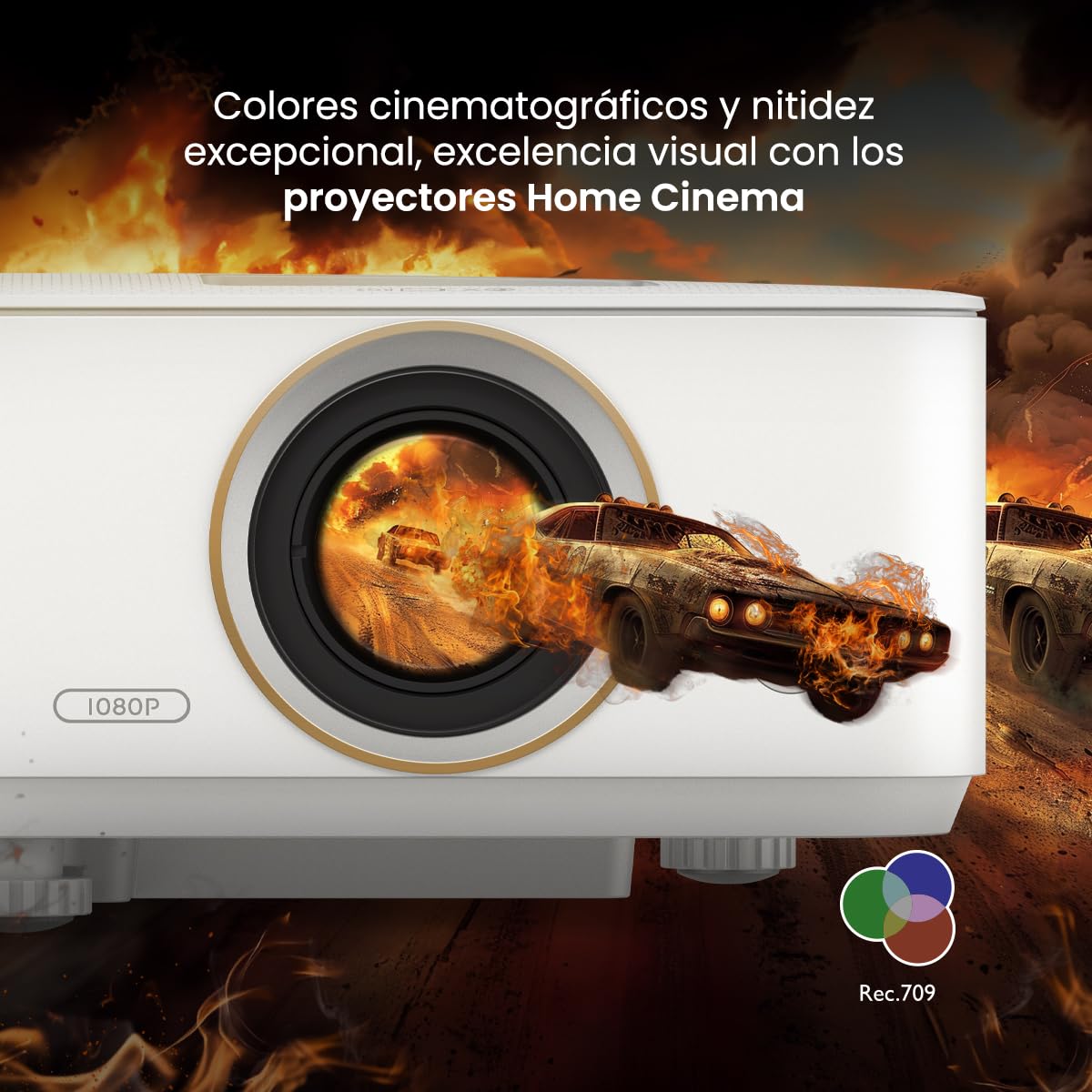 Proyector para juegos BenQ TH685i 1080p con tecnología Android TV - Compatibilidad con HDR 4K - Frecuencia de refresco de 120 Hz - 3500 lúmenes ANSI - Baja latencia de 8,3 ms - Modo de juego mejorado