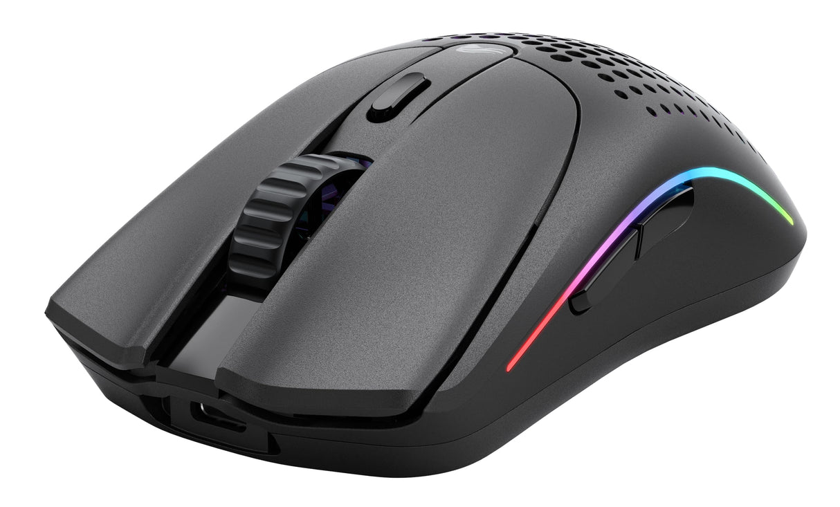 Glorious Gaming Model O 2 Wireless Ratón gaming inalámbrico - Híbrido 2,4 GHz y Bluetooth, 68g superligero, gran batería, sensor PPP 26K, RGB, ambidiestro, 6 botones, deslizadores de PTFE - Negro