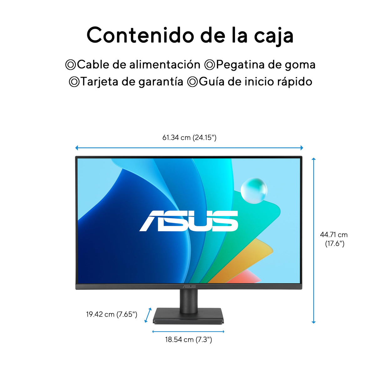 ASUS VA279HG Monitor Eye Care Gaming de 27", IPS, Full HD, 99% sRGB, sin Marco, 120 Hz, Adaptive-Sync, 1 ms MPRT, HDMI, VGA, Baja emisión de luz Azul, antiparpadeo, montable en Pared