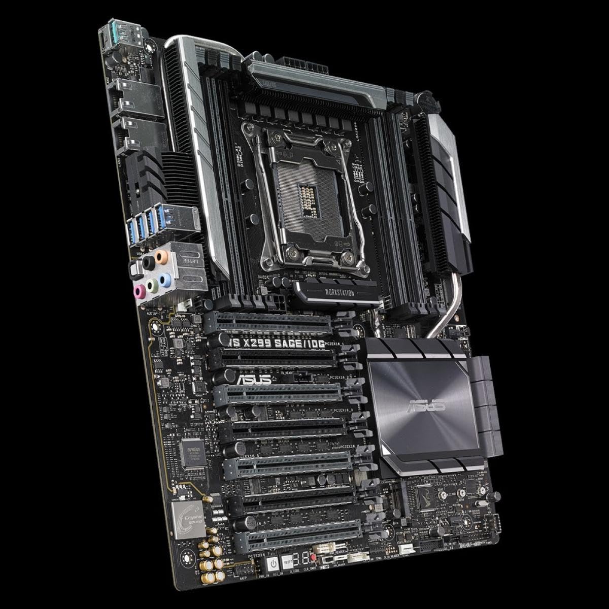 ASUS WS X299 SAGE/10G Placa Base para - Servidor (Intel, LGA 2066 (Socket R4), 14 NM, DDR4-SDRAM, 2133,2400,2666 MHz, 512 GB)
