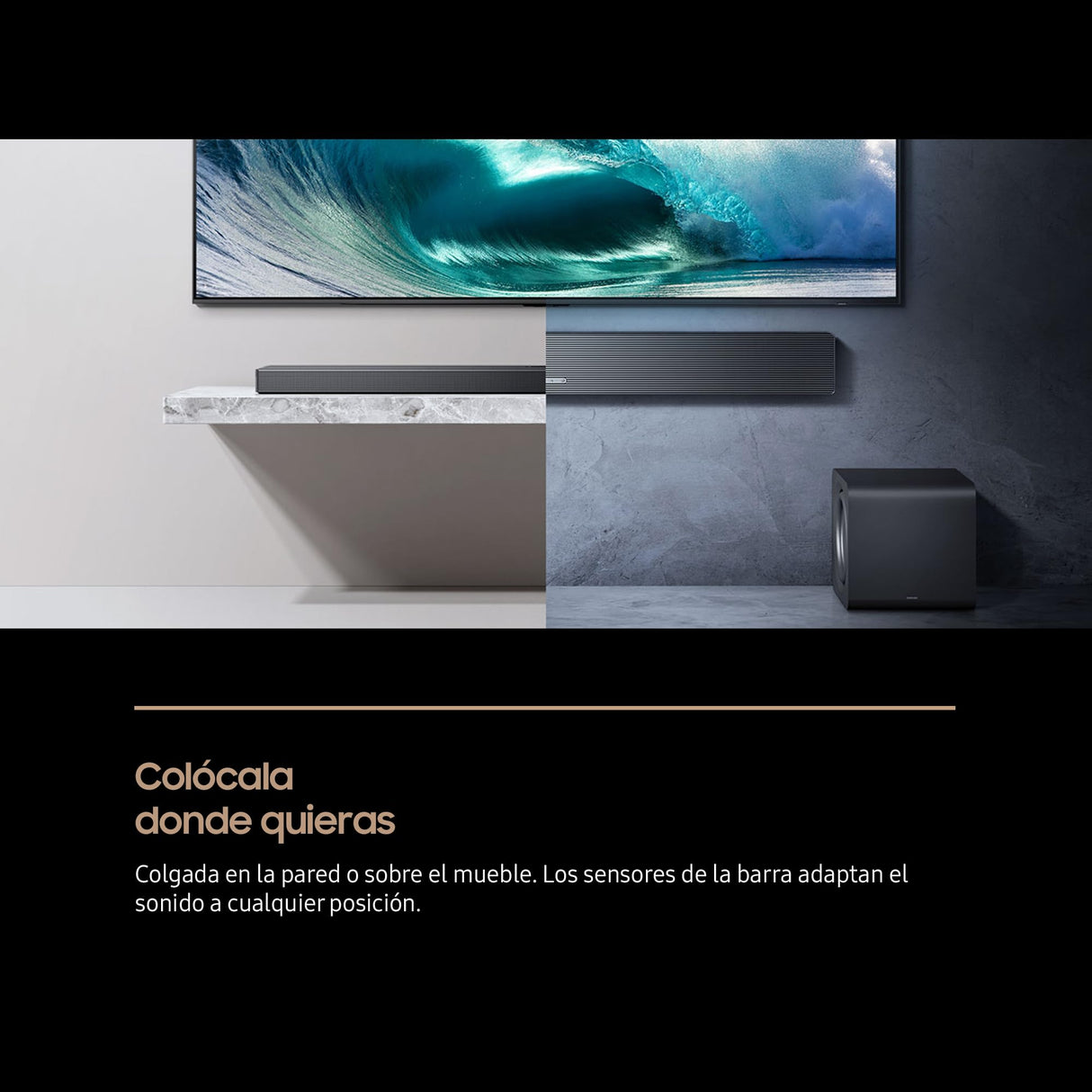 SAMSUNG Barra de Sonido HW-QS750F/ZF -Wireless Dolby Atmos, 3.1.2ch Sound, Q-Symphony, SpaceFit Sound